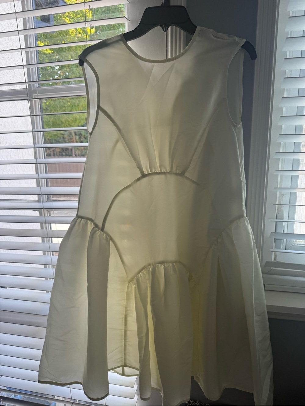 Cecilie Bahnsen Cream Sleeveless Tiered Dress